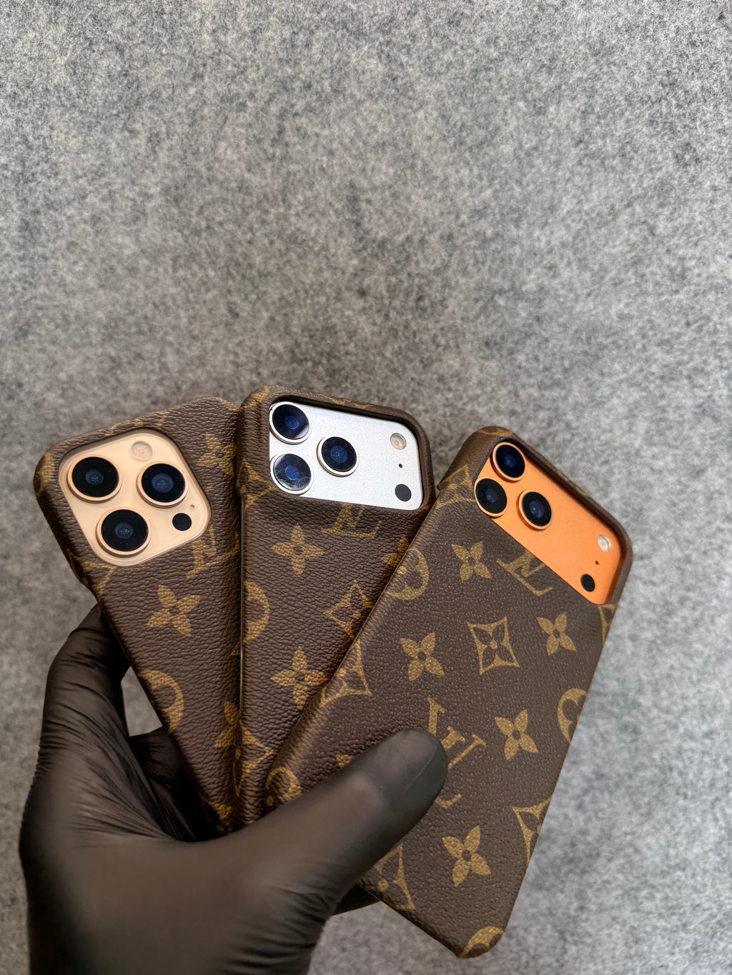 Textured Designer Pattern iPhone Case(LV style)