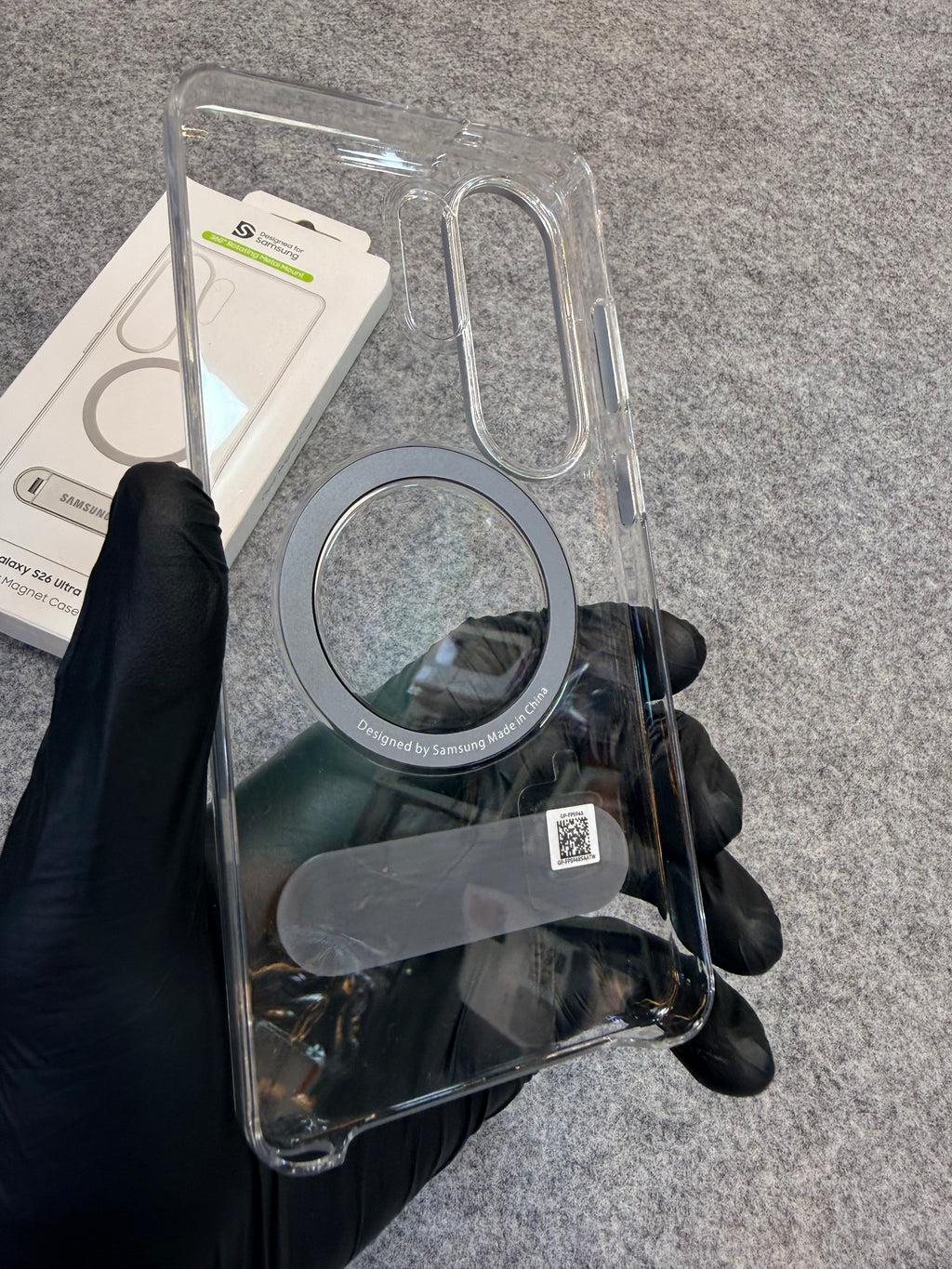 Clear Magnetic Stand Case for Samsung Galaxy S25 Ultra / S26 Ultra – Transparent Shockproof Cover with Metal Kickstand & Magnetic Ring