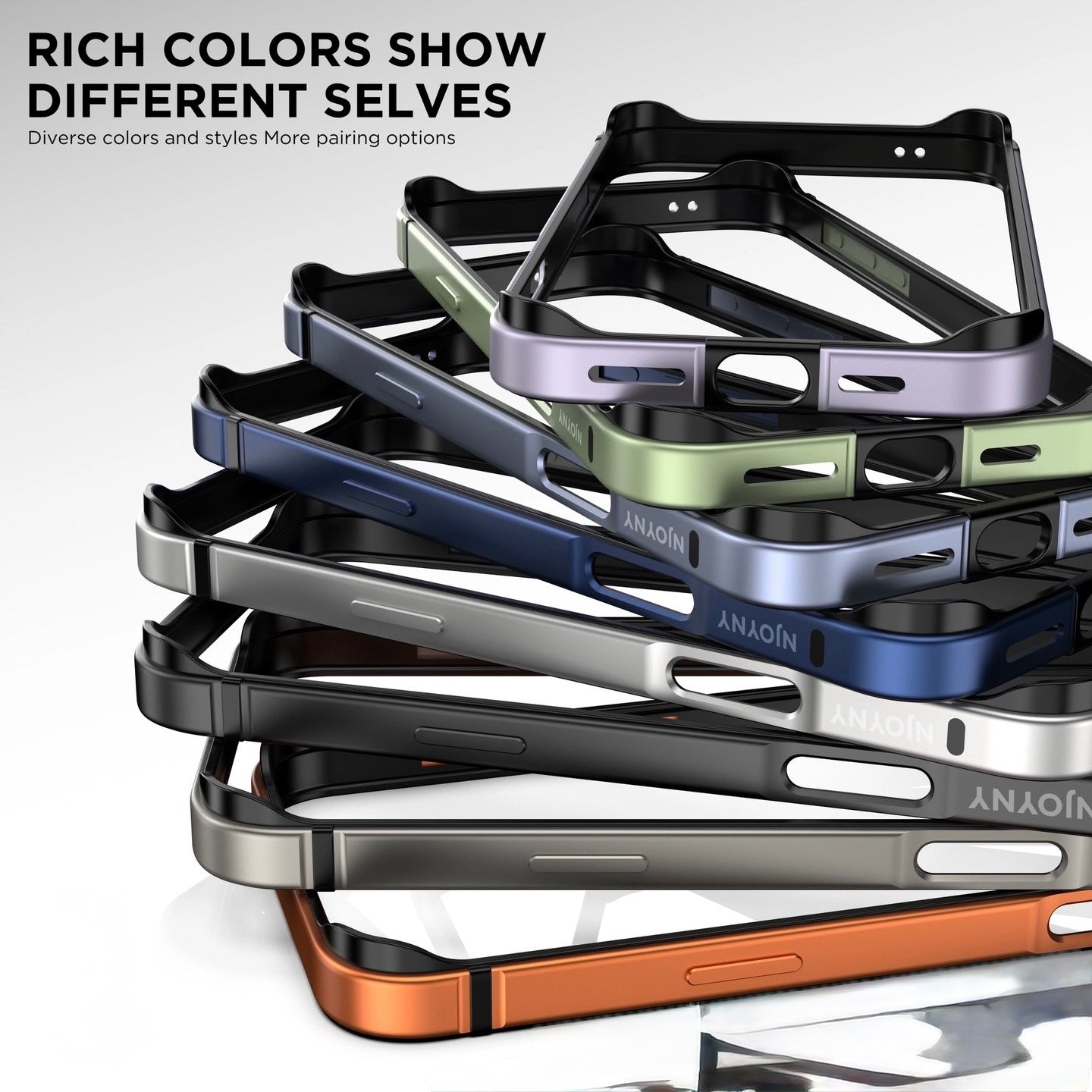 IM NJOYNY Dual-Layer Bumper Case for iPhone 17 series | Metal & TPU Frame Protection