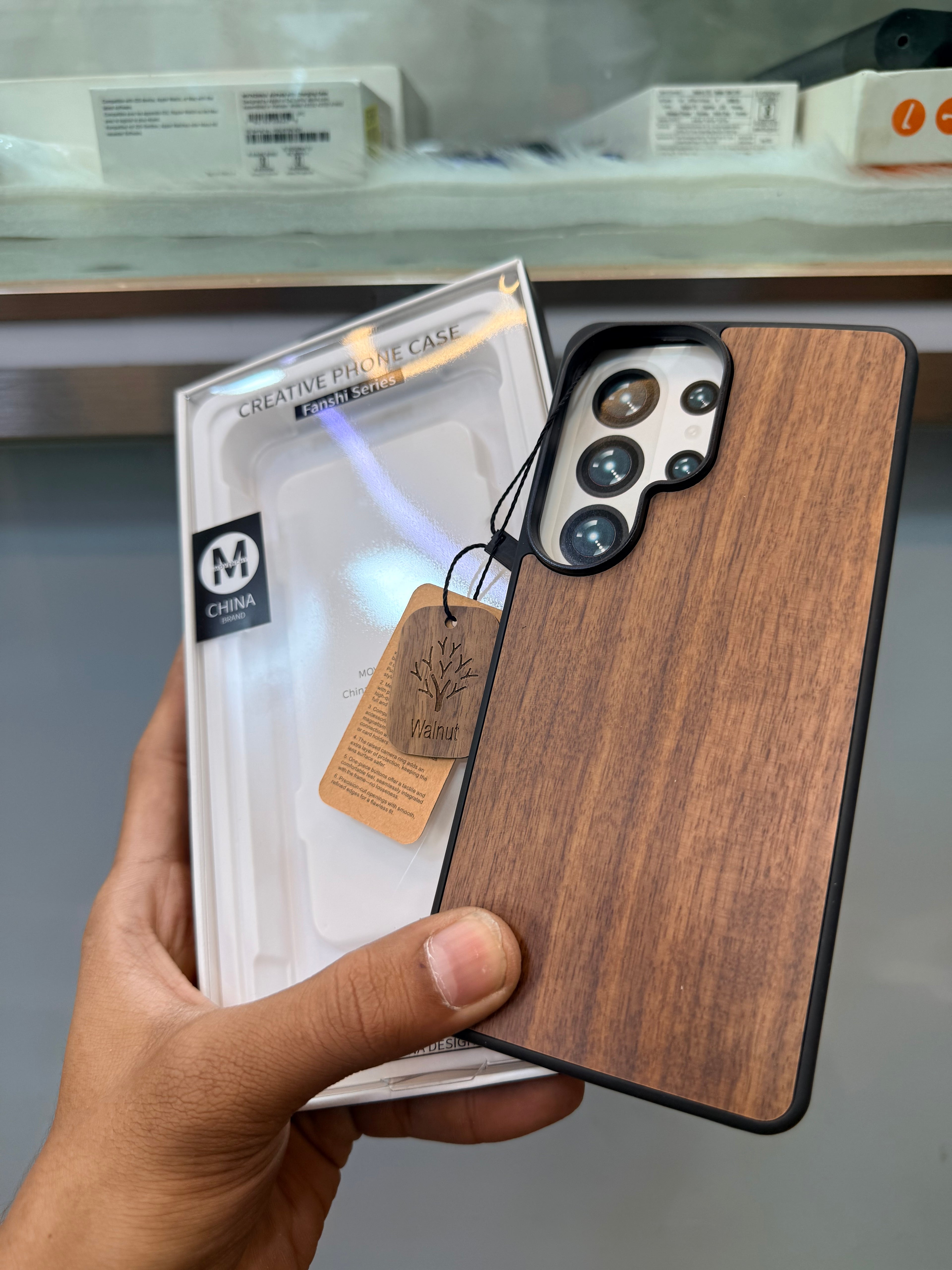Real Walnut Wood Case for Samsung S26 Ultra – Premium Slim Protective Cover