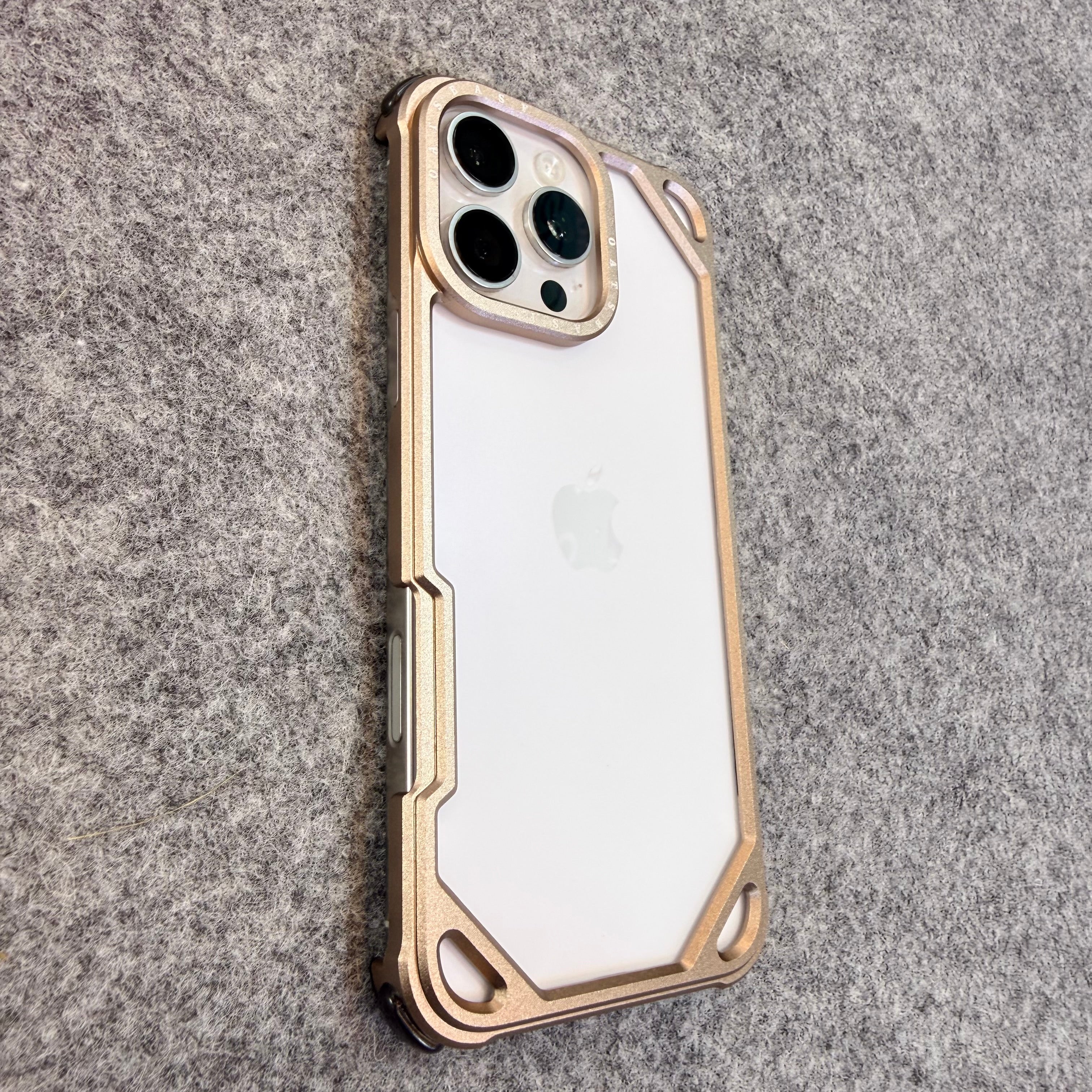 Metal Bumper Air Cushion Shockproof Case  (Matte Back | Military Grade Protection)