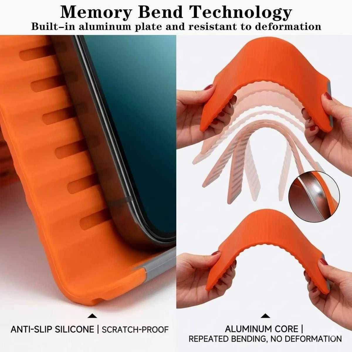 Foldable Silicone Phone Stand for Monitor & Desk | Multifunction Mobile Holder