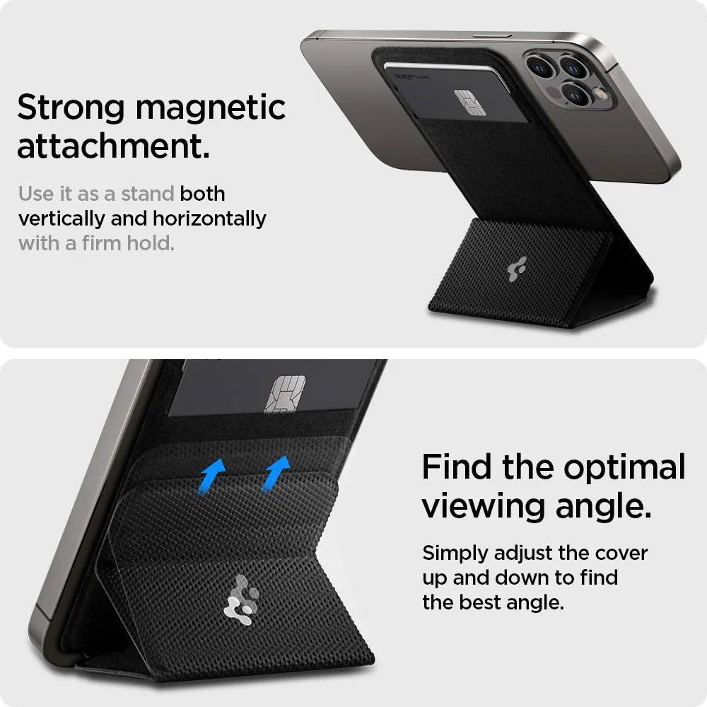 Spigen Smart Fold Mag Fit Magnetic Wallet Phone Card Holder with stand