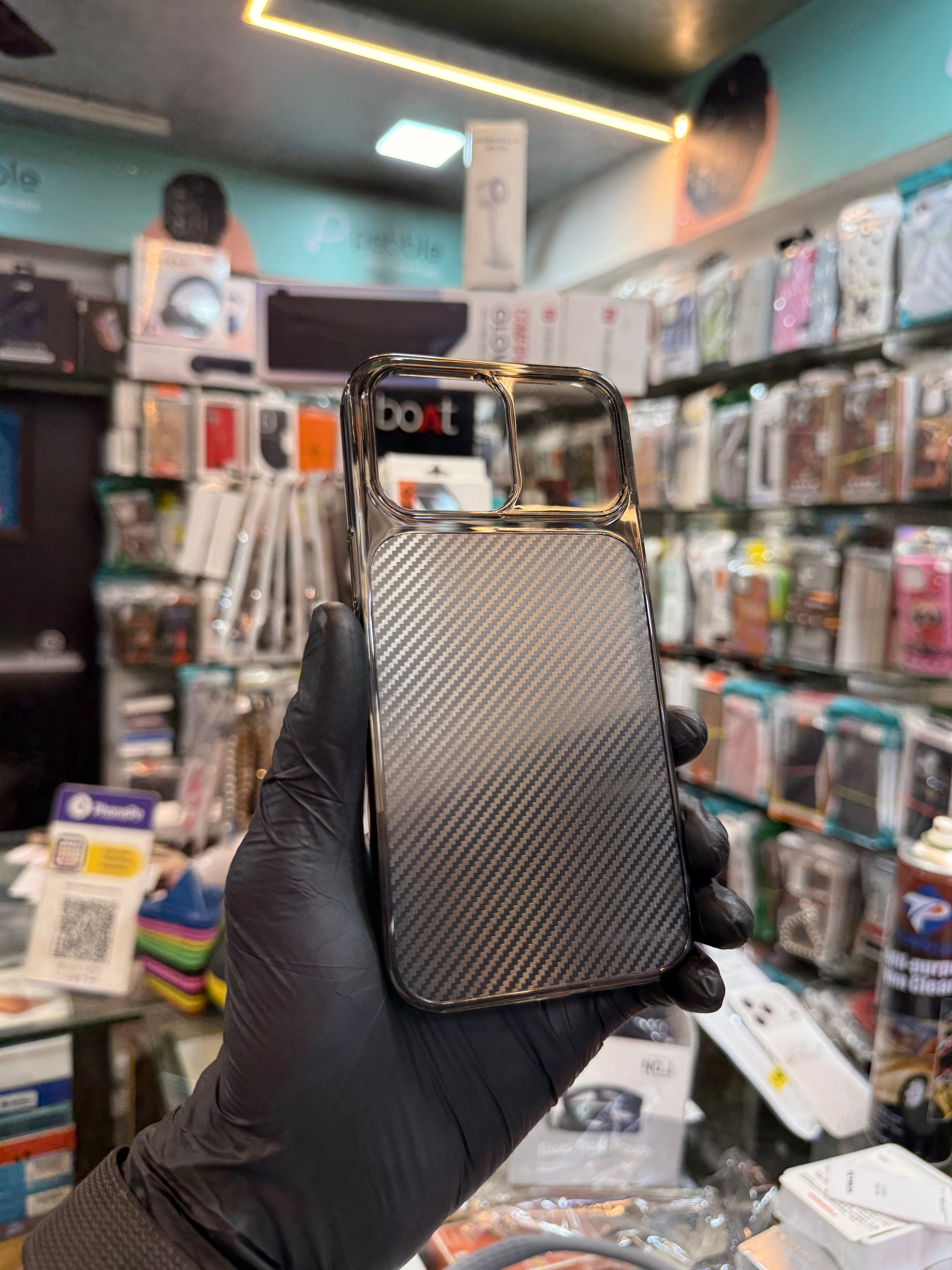 Premium Carbon Fiber Transparent Case for iPhone | Camera Lens Protection