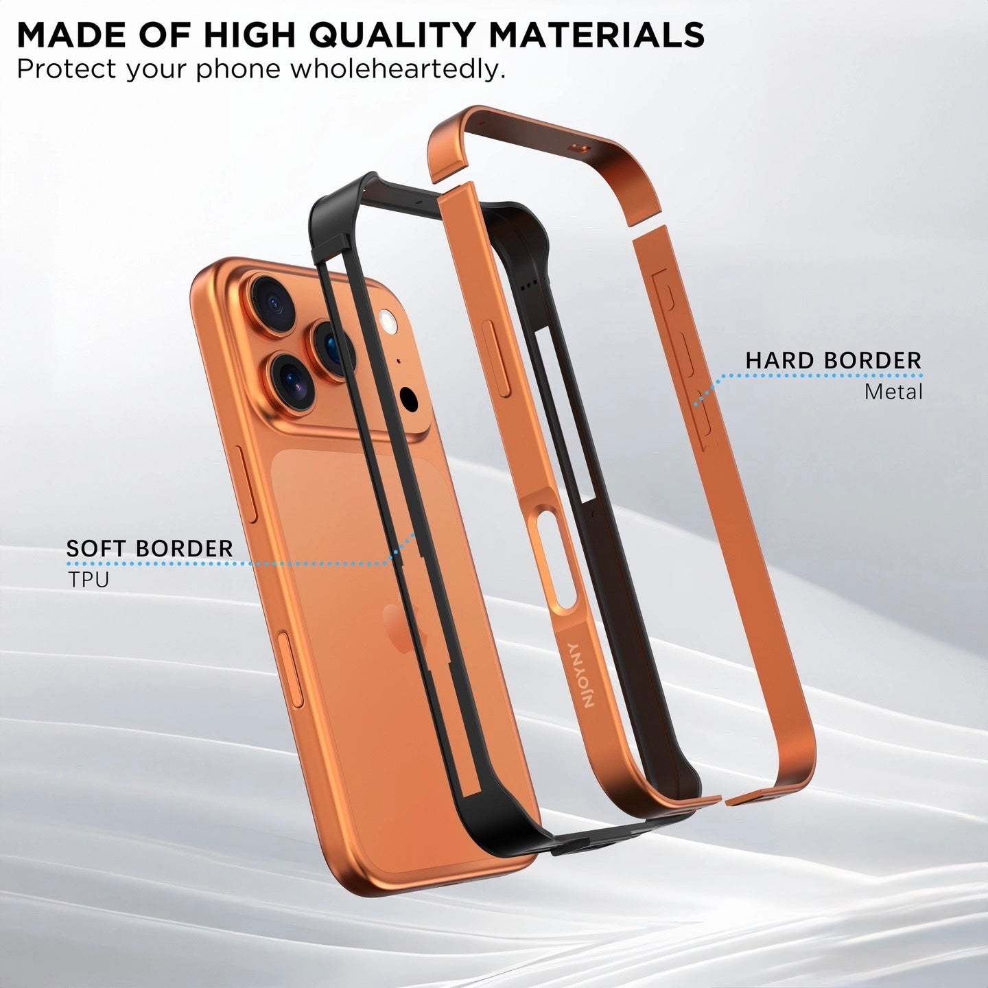 IM NJOYNY Dual-Layer Bumper Case for iPhone 17 series | Metal & TPU Frame Protection