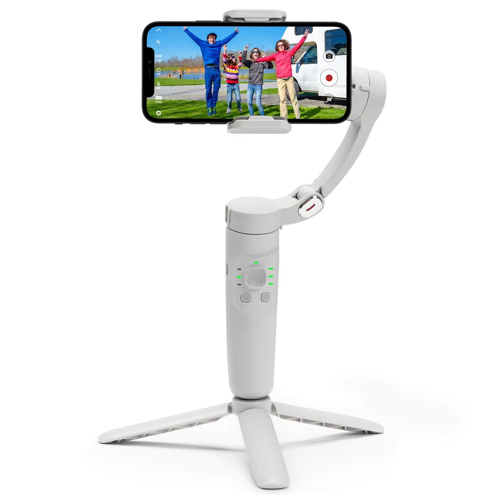 M1 3-Axis Gimbal Stabilizer with Horizontal Vertical Switching FPV View 360 Rotation Target Tracking for Mobile Phone