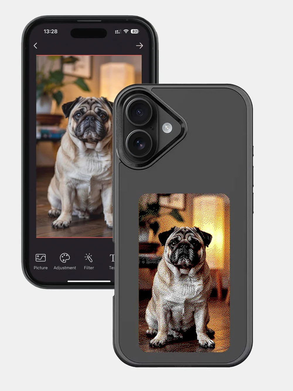 NFC DIY E-ink Screen Phone Case