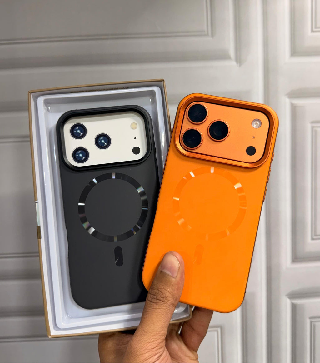 Premium MagSafe Armor Case – Metal Lens Frame Edition