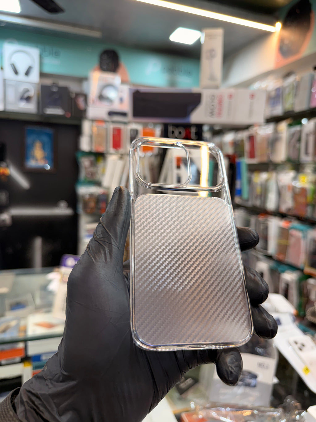 Premium Carbon Fiber Transparent Case for iPhone | Camera Lens Protection