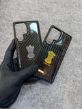 Carbon Fiber Ashoka Emblem Premium Case for Samsung Galaxy S24 Ultra / S25 Ultra / Z Fold 6 / Z Fold 7 – Luxury Protective Back Cover (Gold & Silver Finish)