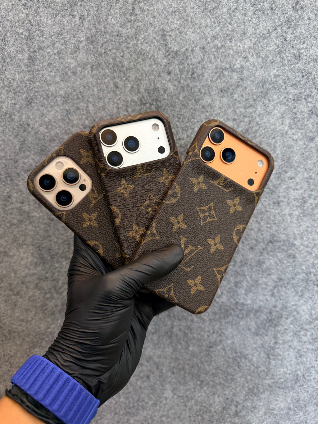 Textured Designer Pattern iPhone Case(LV style)