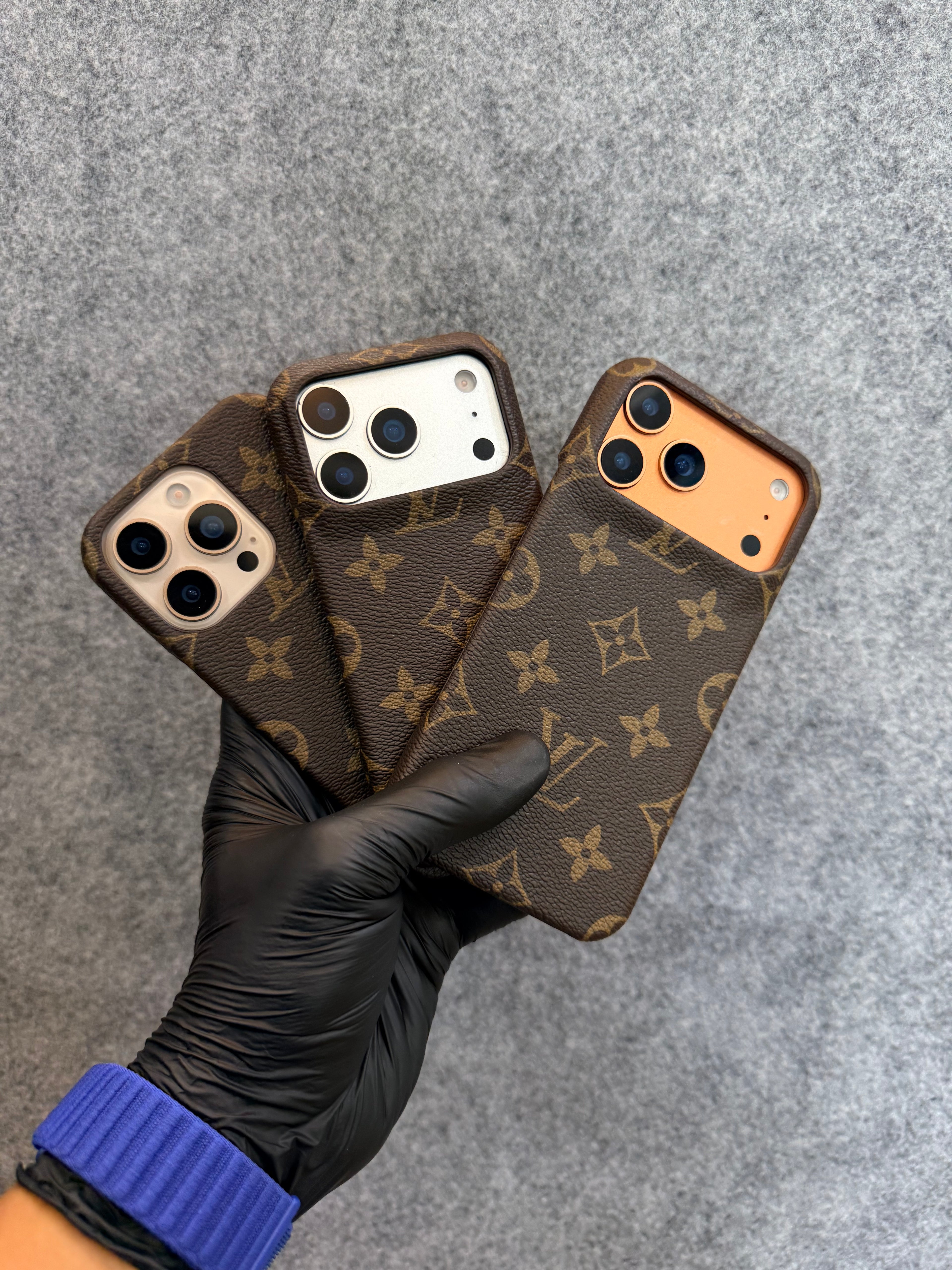 Textured Designer Pattern iPhone Case(LV style)