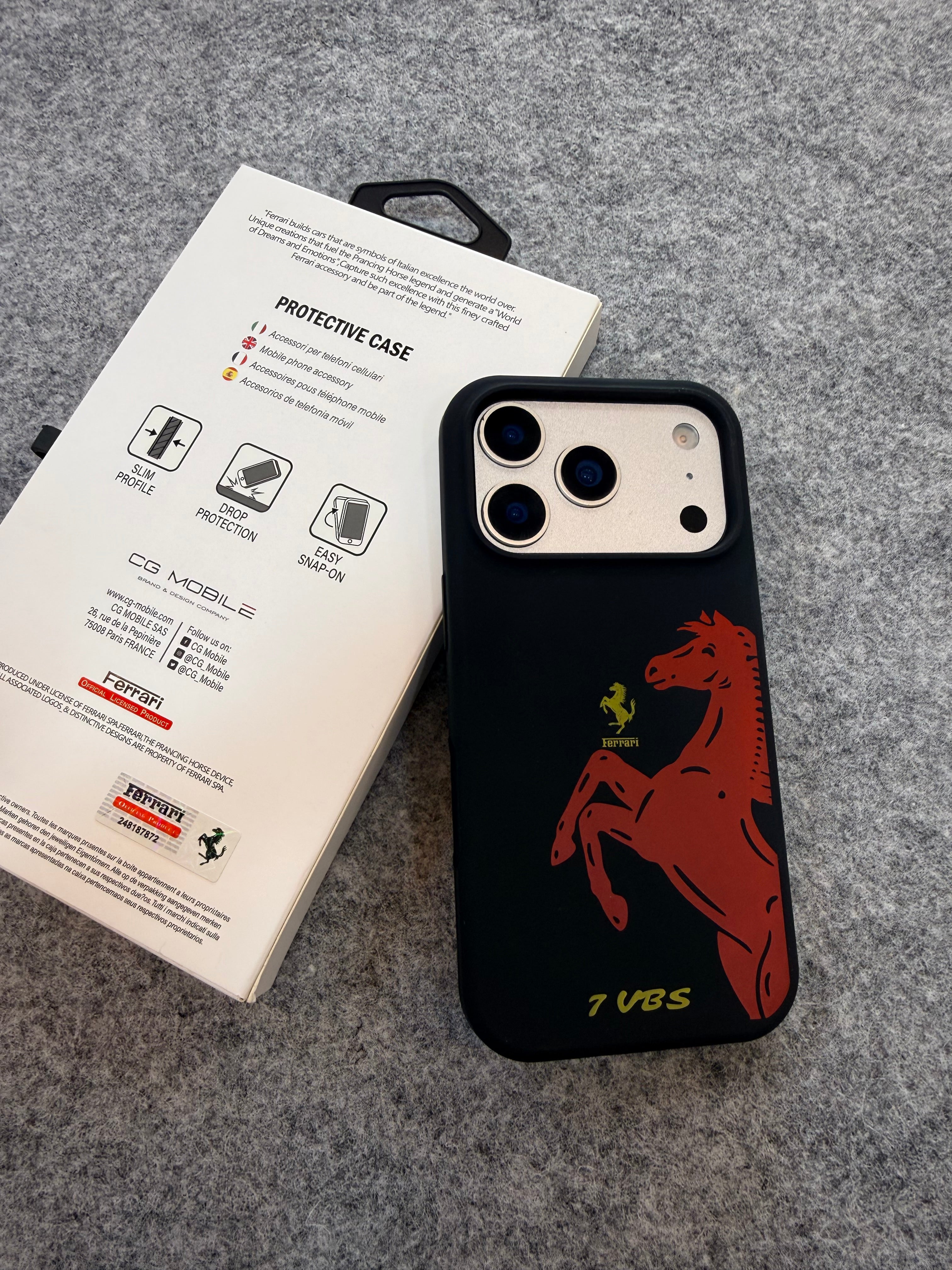 Ferrari 7 VBS Official Licensed Silicone Protective Case (Red & Black)