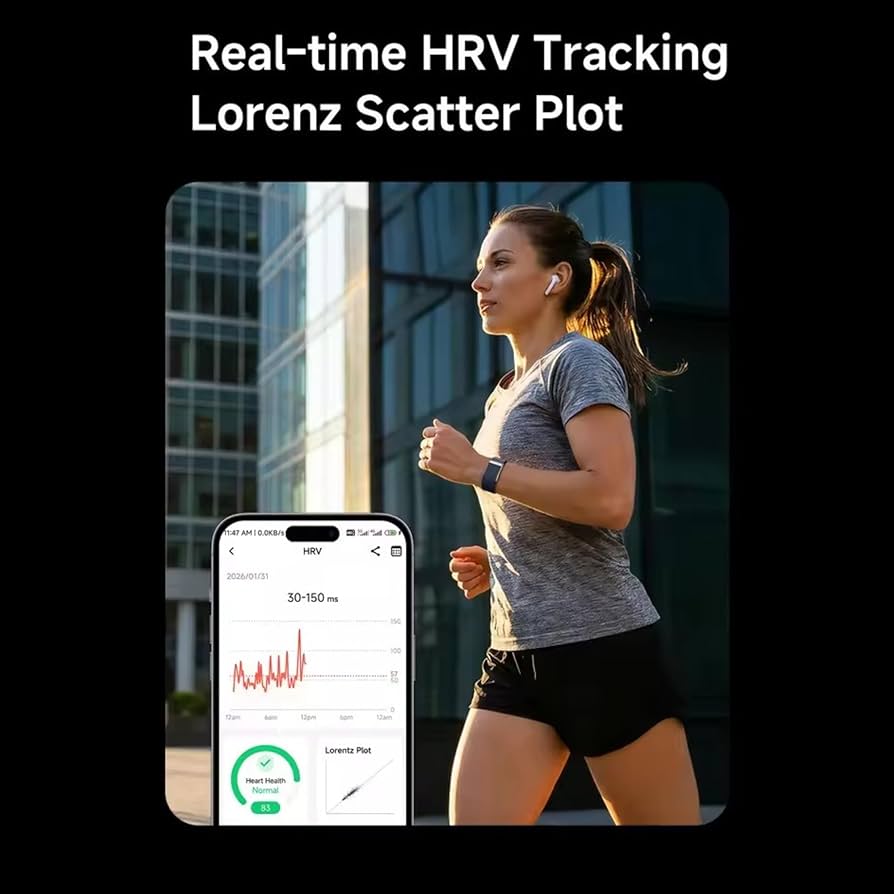 Loop Fitness Band,with 45 Days Battery Life, 100+ Sports Modes, Advanced Health Tracking (HR, SpO2, Stress, Sleep), Smart Notifications - black