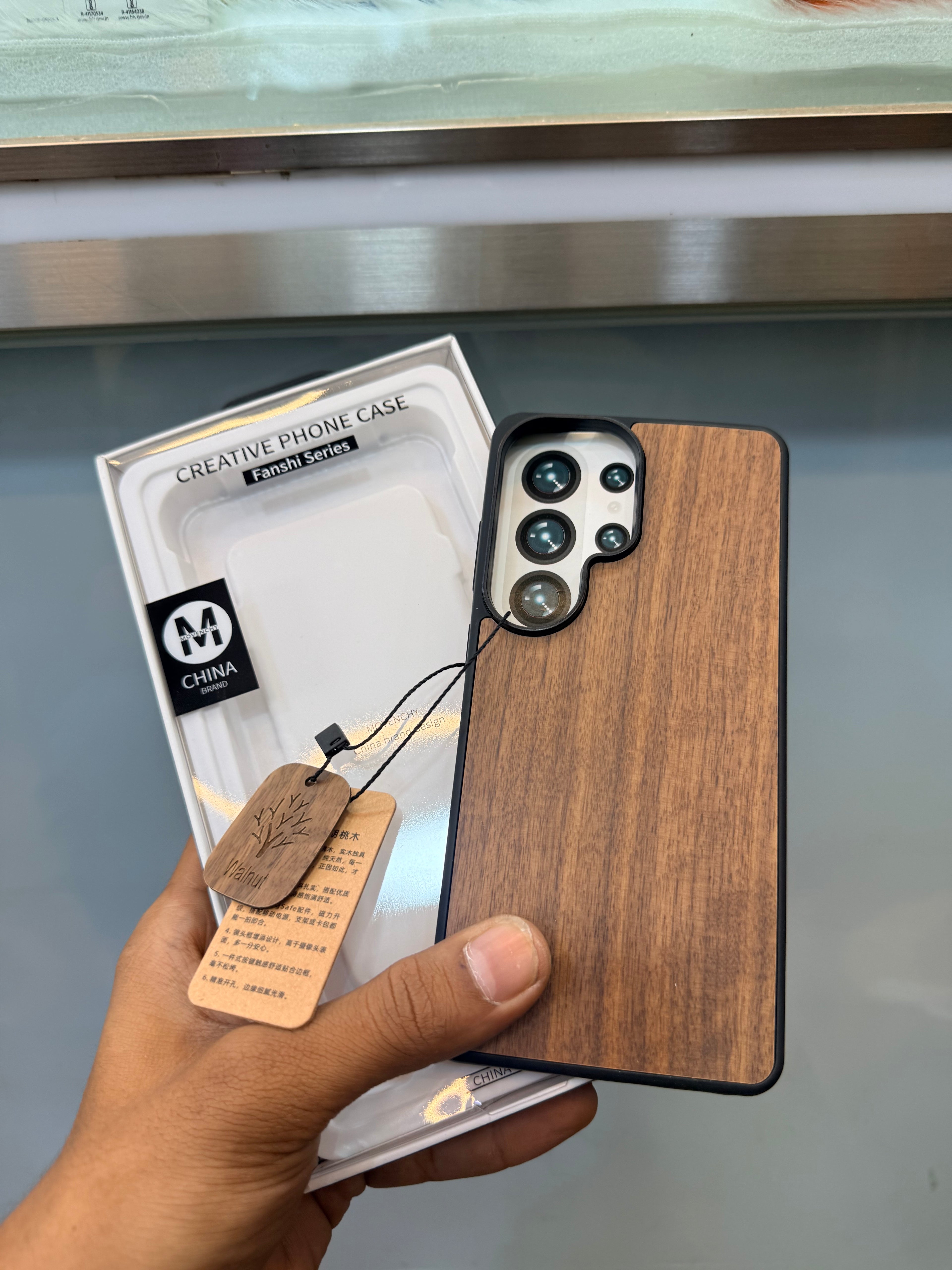 Real Walnut Wood Case for Samsung S26 Ultra – Premium Slim Protective Cover
