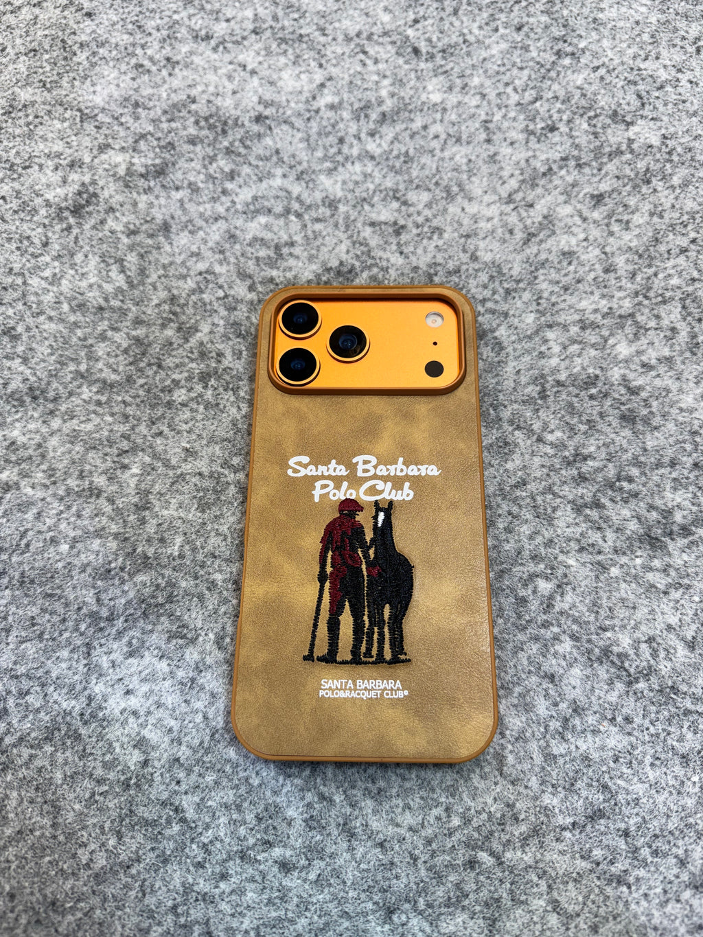 Santa Barbara Polo Club Premium Embroidery Leather Case (Inside Cloth Lining) – 5 Classic Colours