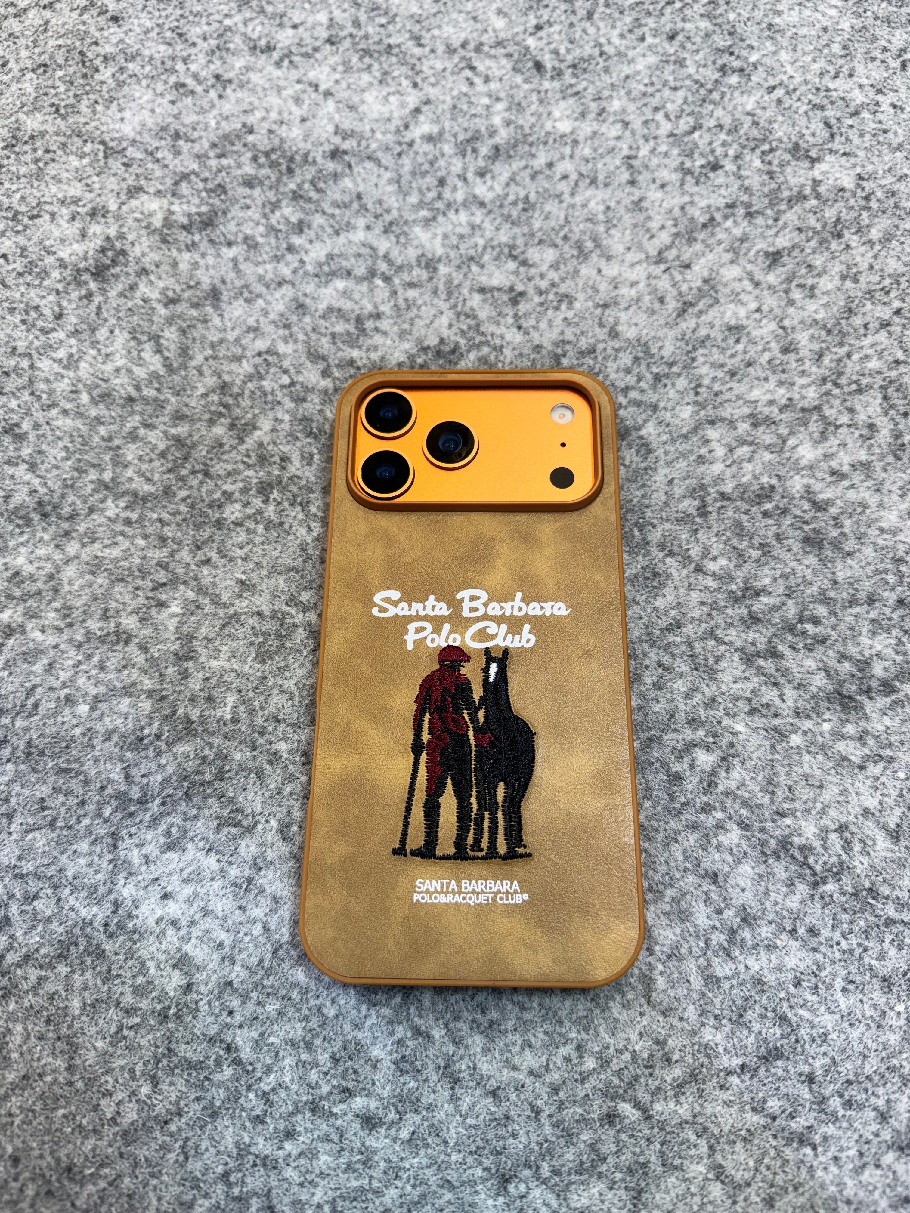Santa Barbara Polo Club Premium Embroidery Leather Case (Inside Cloth Lining) – 5 Classic Colours