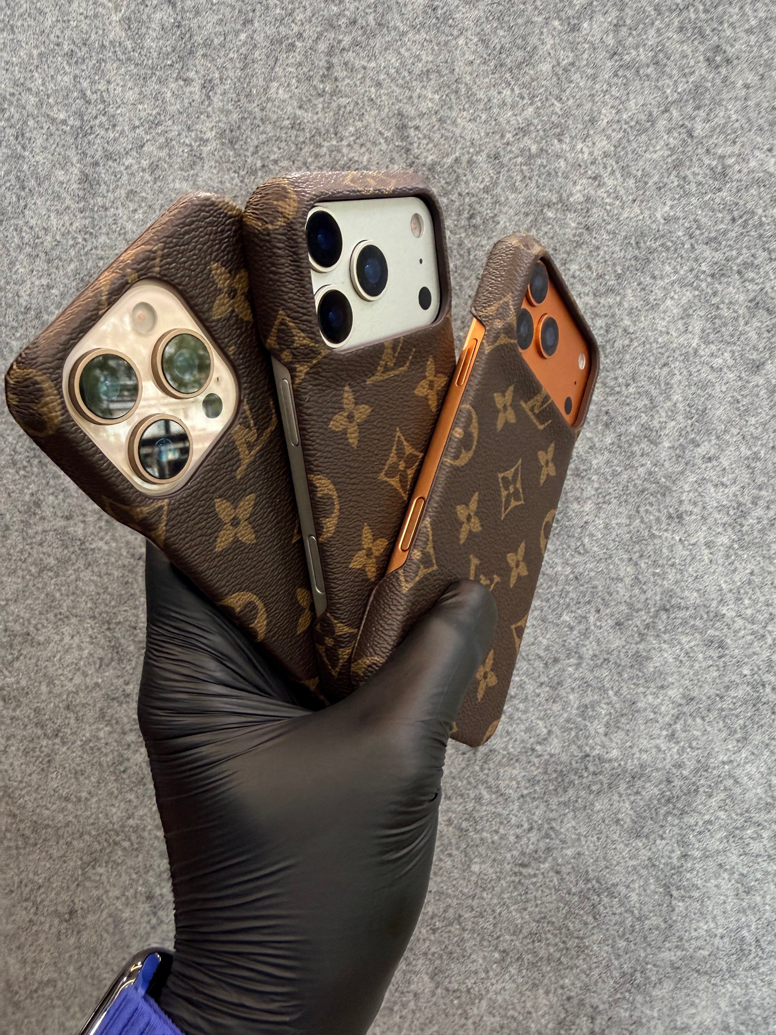 Textured Designer Pattern iPhone Case(LV style)