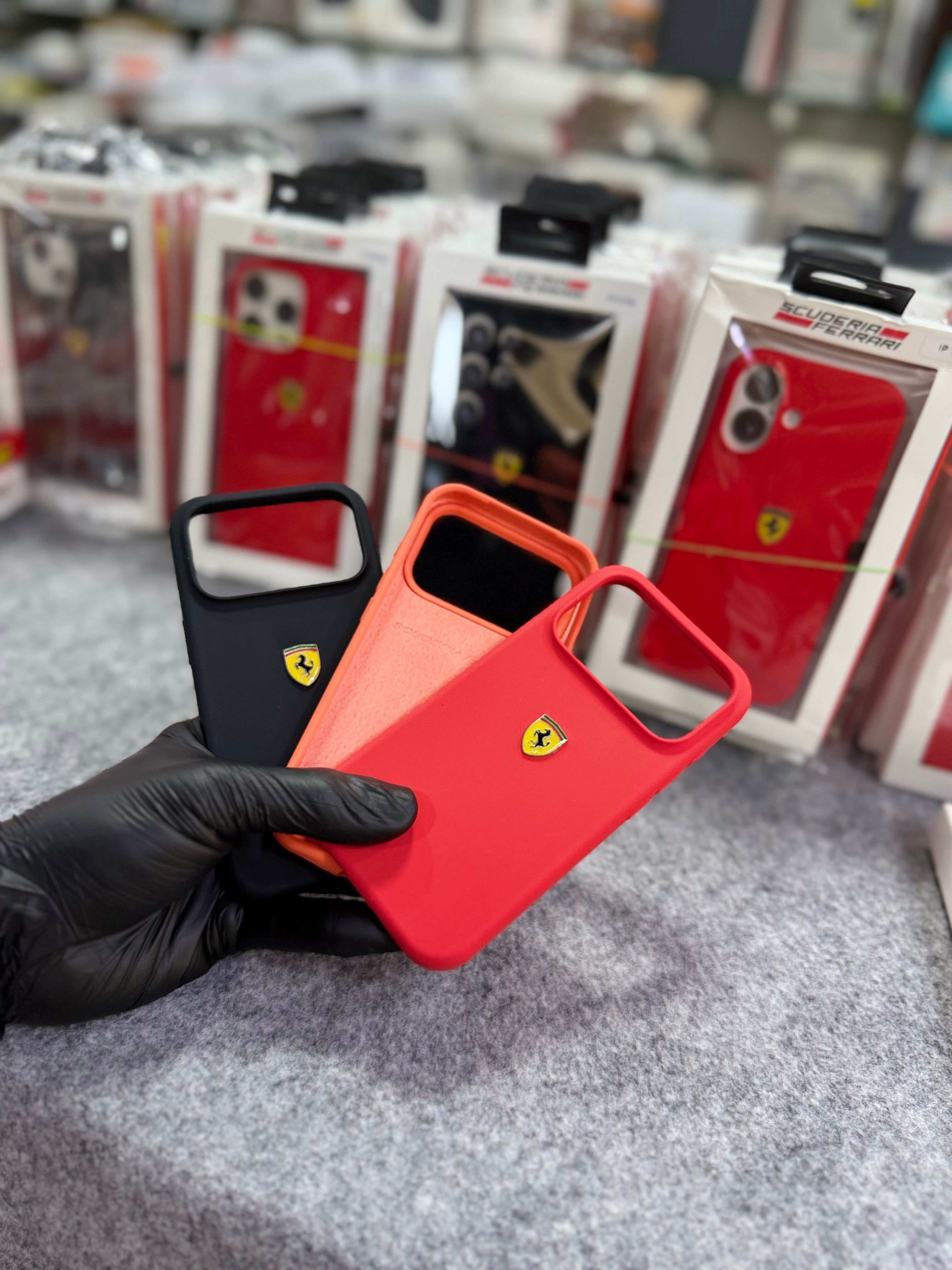 Scuderia Ferrari Silicone Case – Premium Luxury Back Cover for iPhone & Samsung