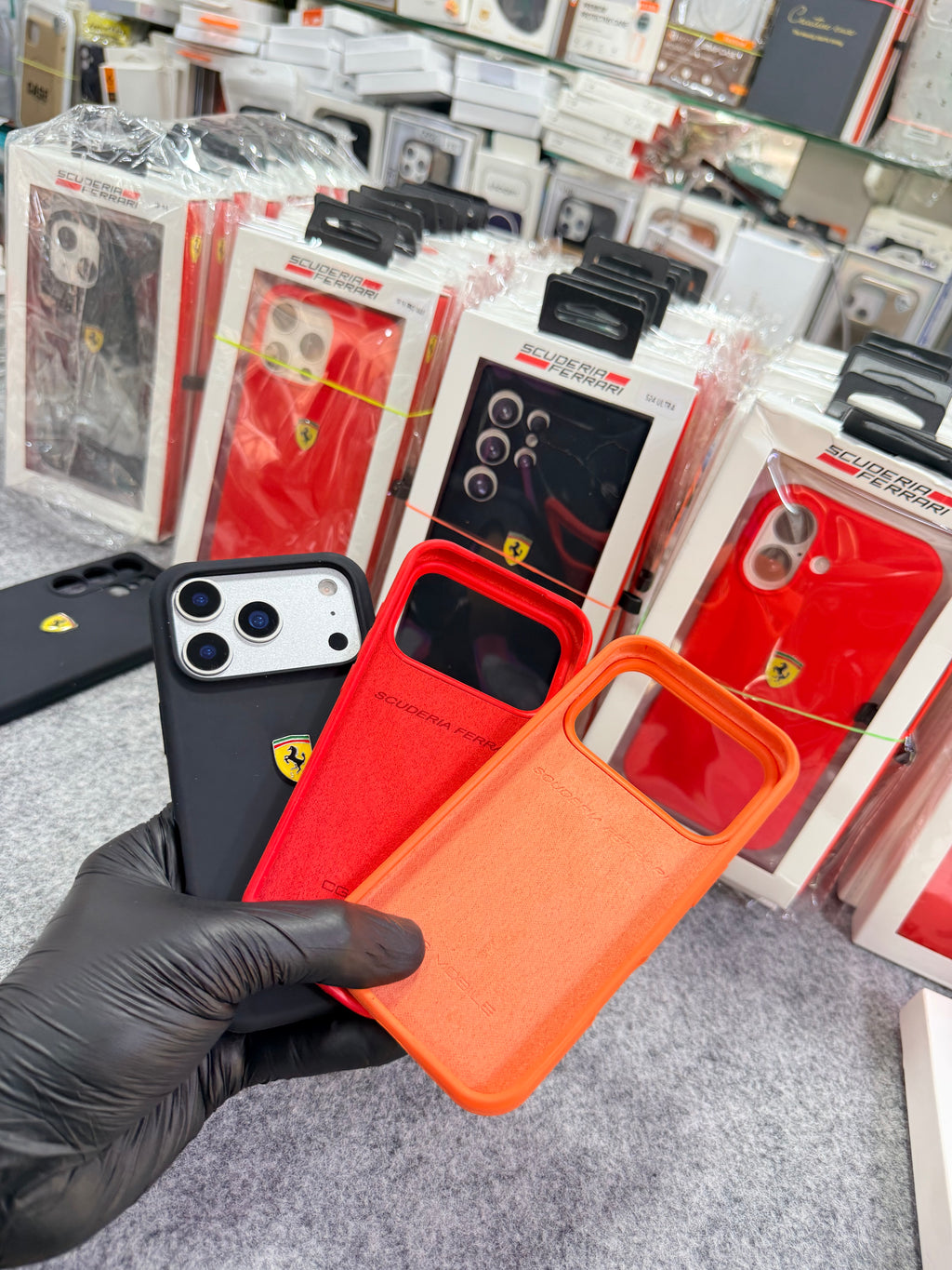 Scuderia Ferrari Silicone Case – Premium Luxury Back Cover for iPhone & Samsung