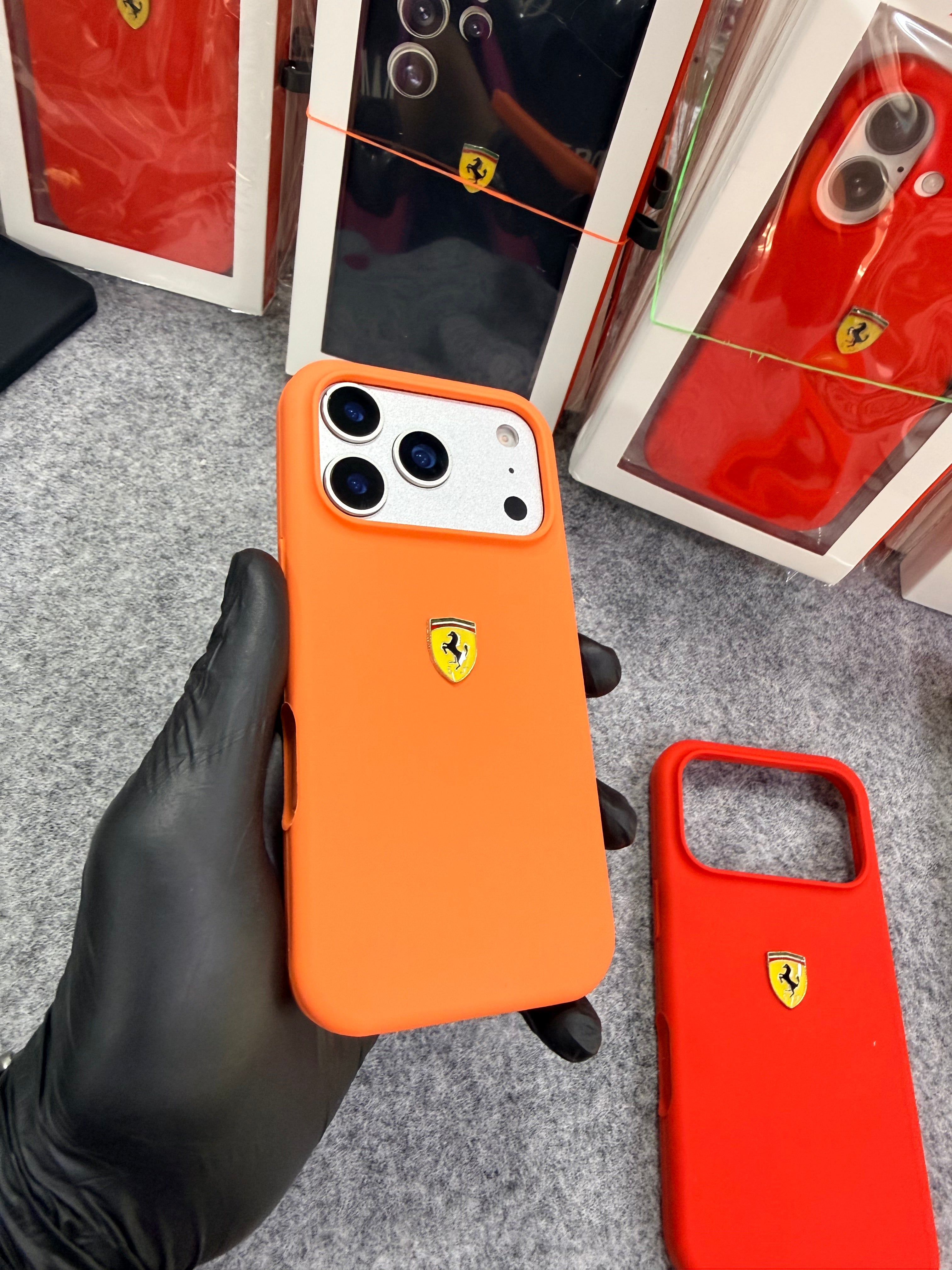 Scuderia Ferrari Silicone Case – Premium Luxury Back Cover for iPhone & Samsung