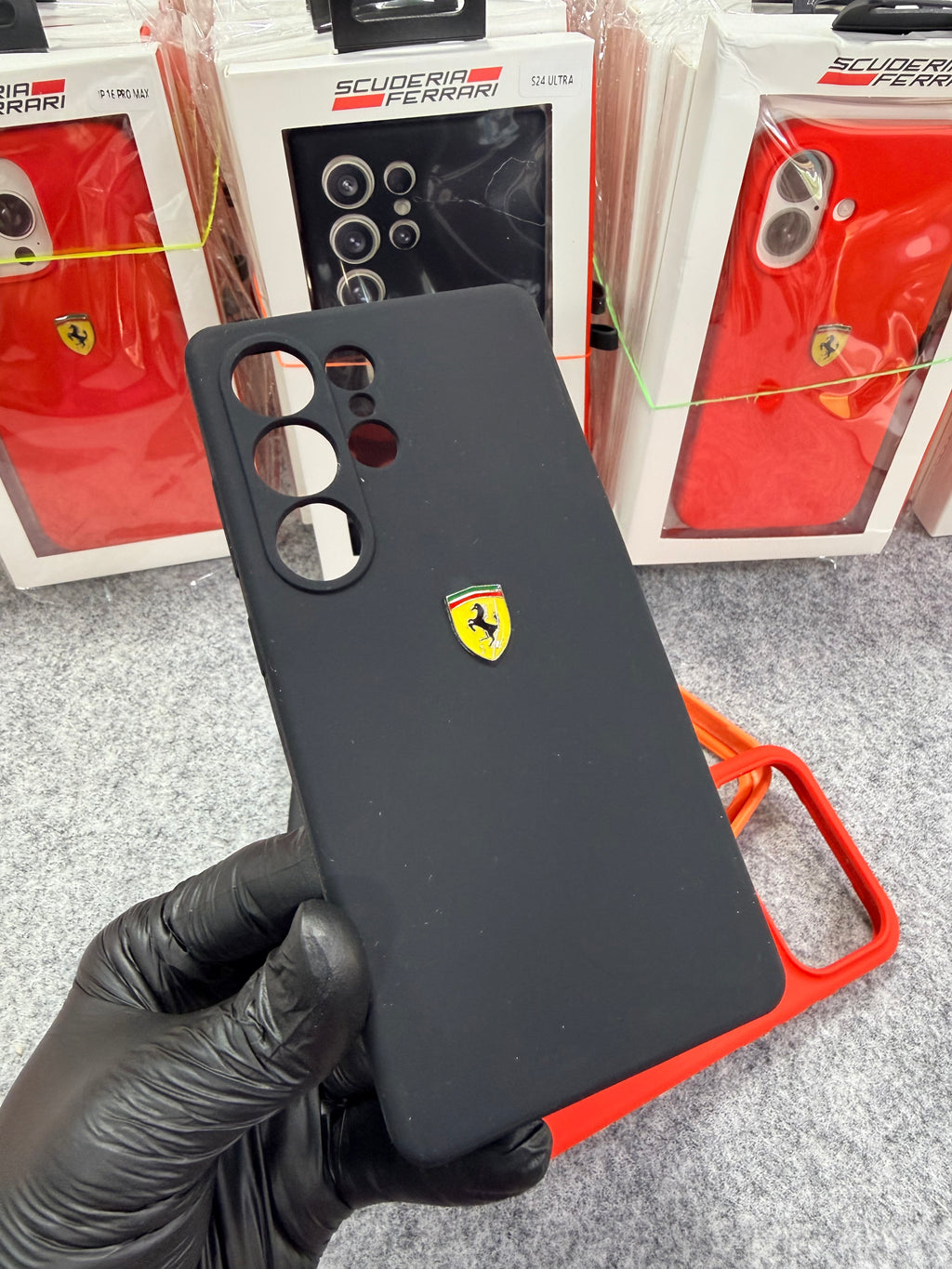 Scuderia Ferrari Silicone Case – Premium Luxury Back Cover for iPhone & Samsung