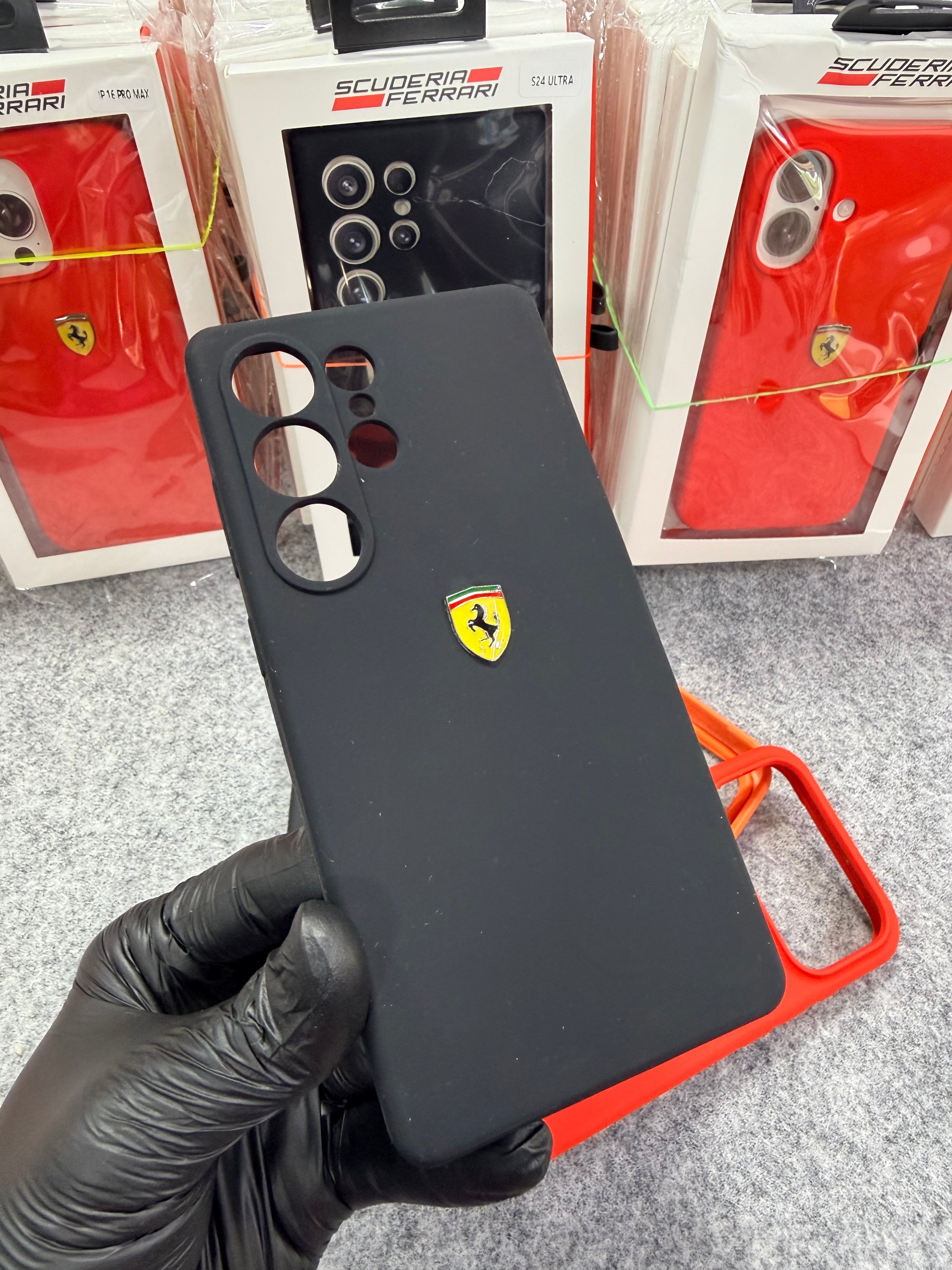 Scuderia Ferrari Silicone Case – Premium Luxury Back Cover for iPhone & Samsung