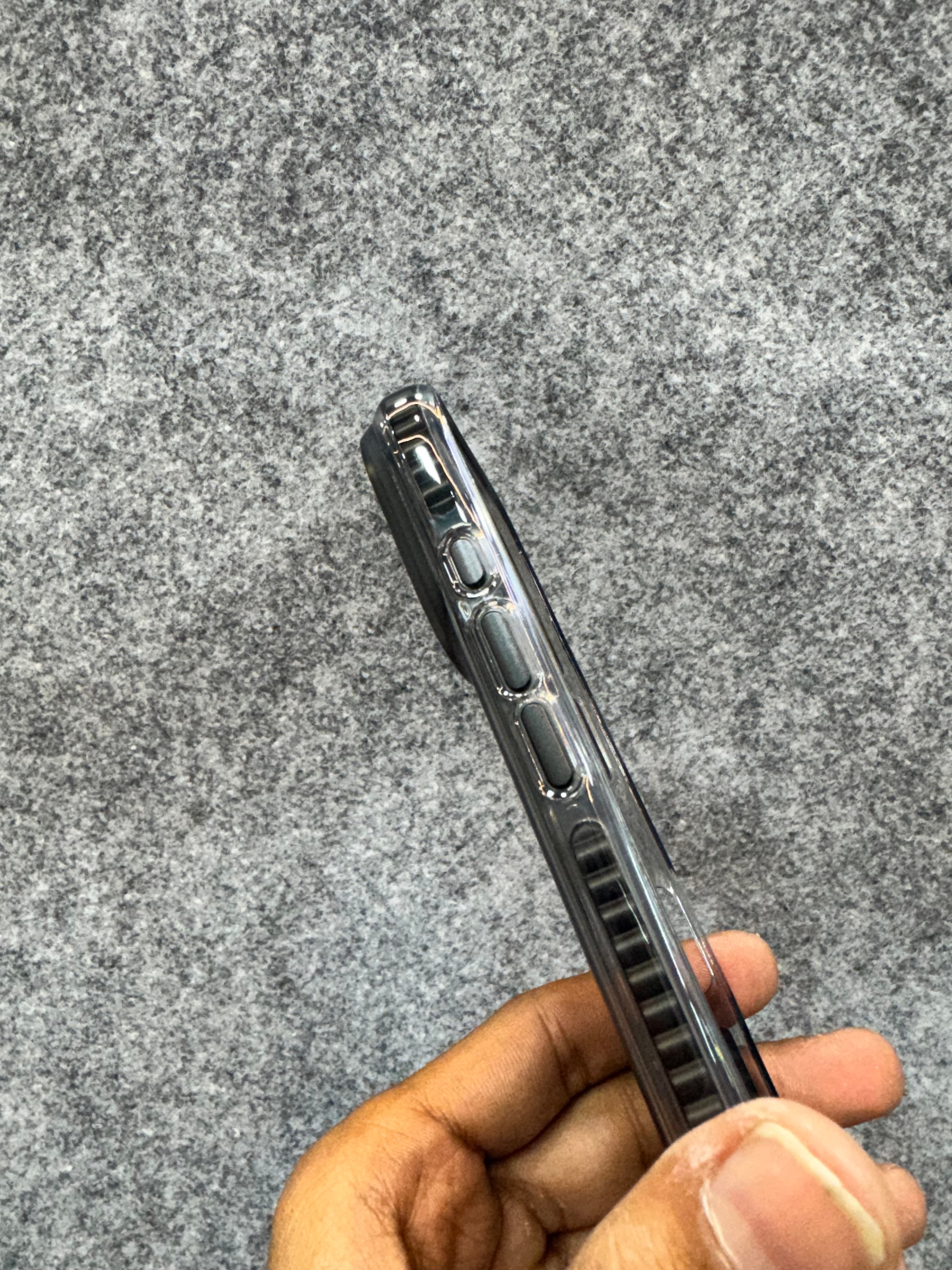 Ribbed Dark MagSafe Shockproof Case