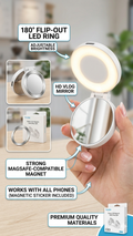 TELESIN Magnetic Selfie Light  Magsafe, 360° LED Selfie Ring Fill Light with Sticky Ring for Selfies, Photography, Zoom Calls and Video Conferencing