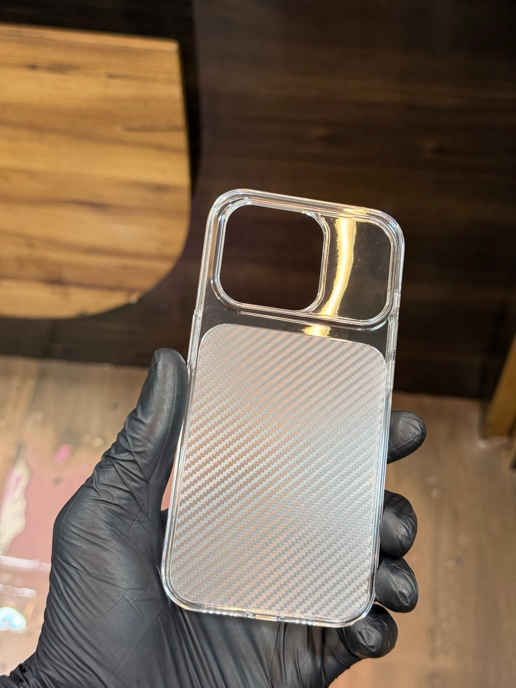 Premium Carbon Fiber Transparent Case for iPhone | Camera Lens Protection