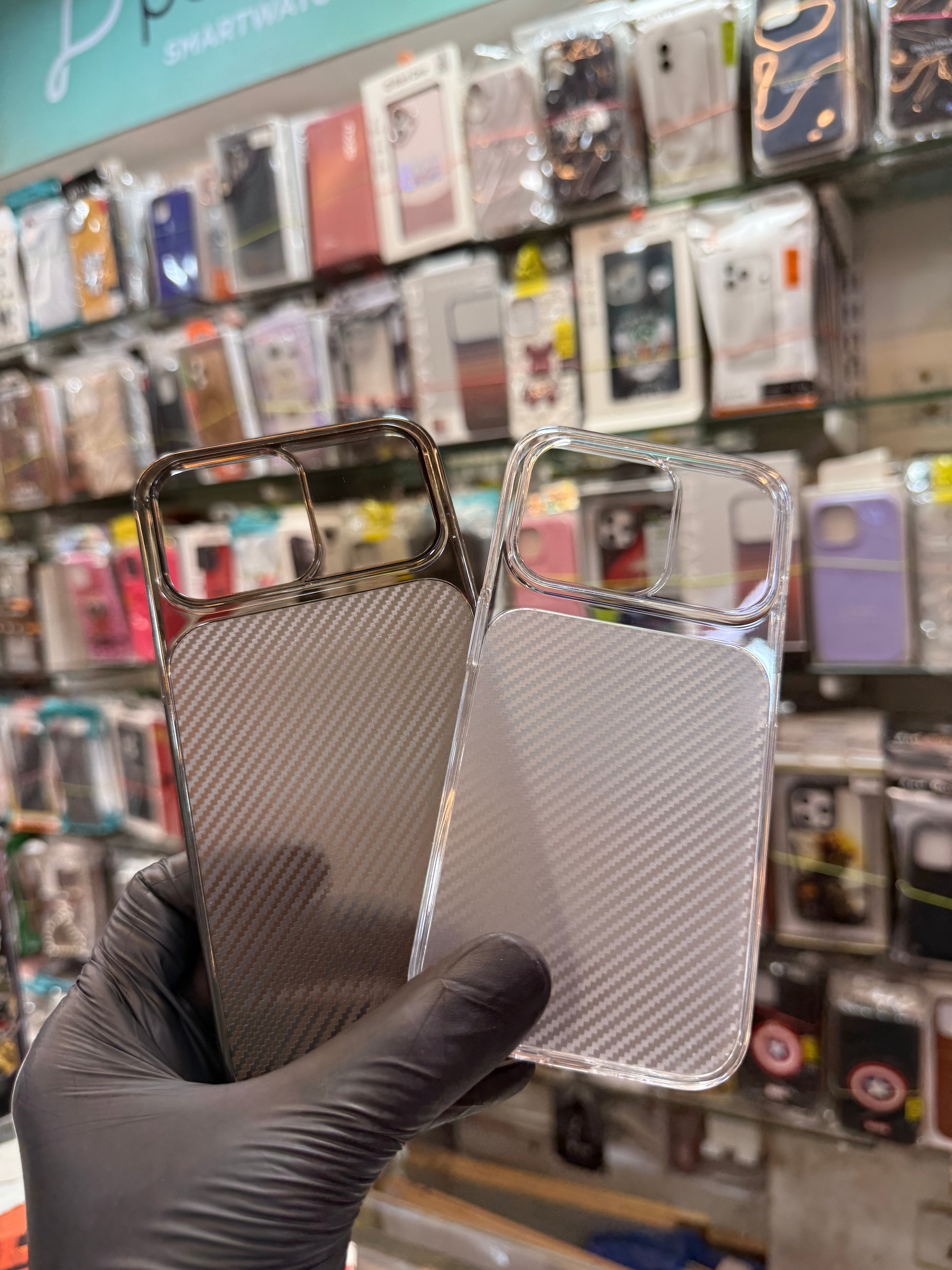 Premium Carbon Fiber Transparent Case for iPhone | Camera Lens Protection