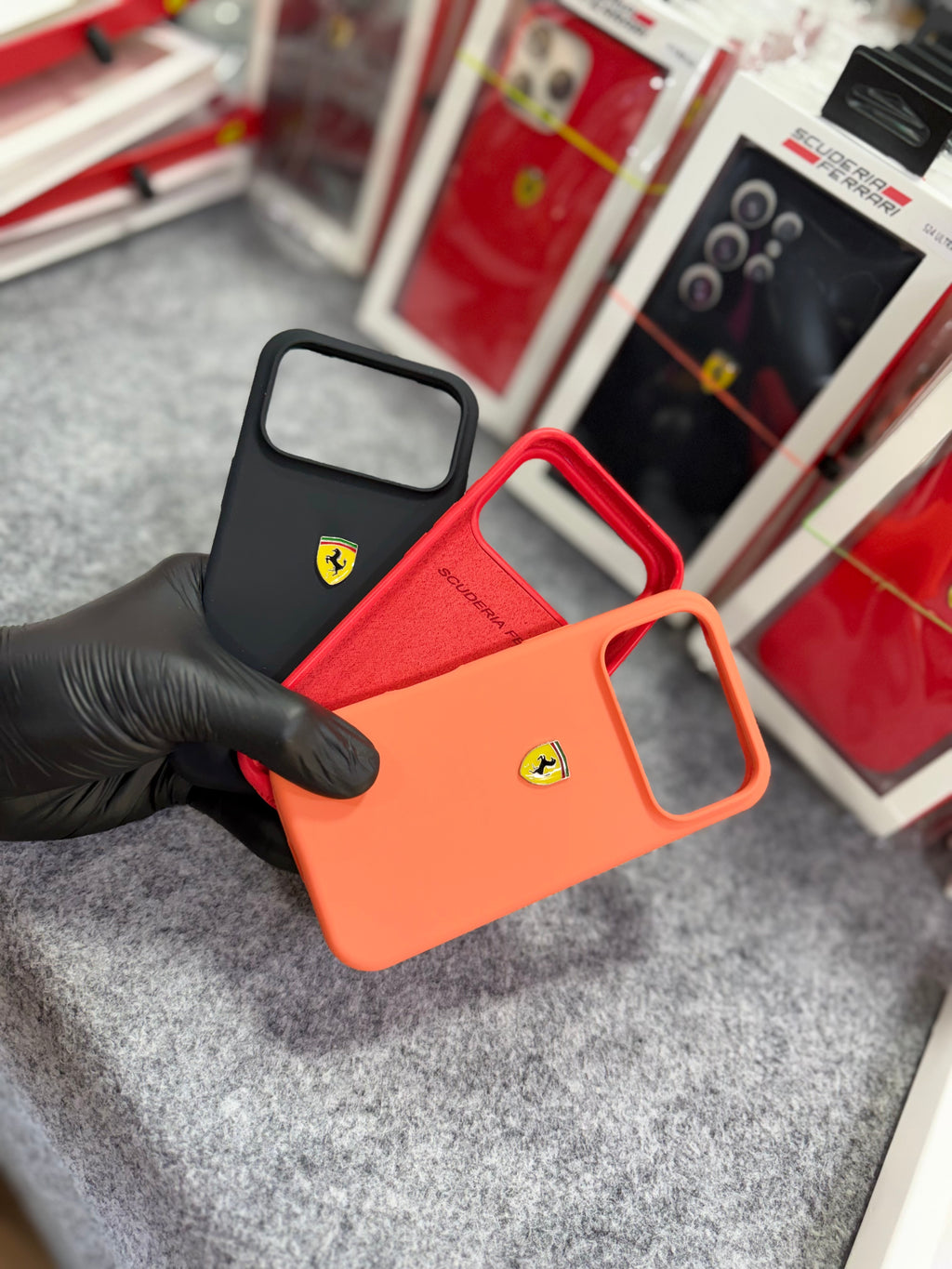 Scuderia Ferrari Silicone Case – Premium Luxury Back Cover for iPhone & Samsung