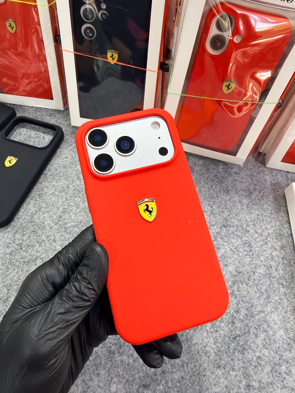 Scuderia Ferrari Silicone Case – Premium Luxury Back Cover for iPhone & Samsung