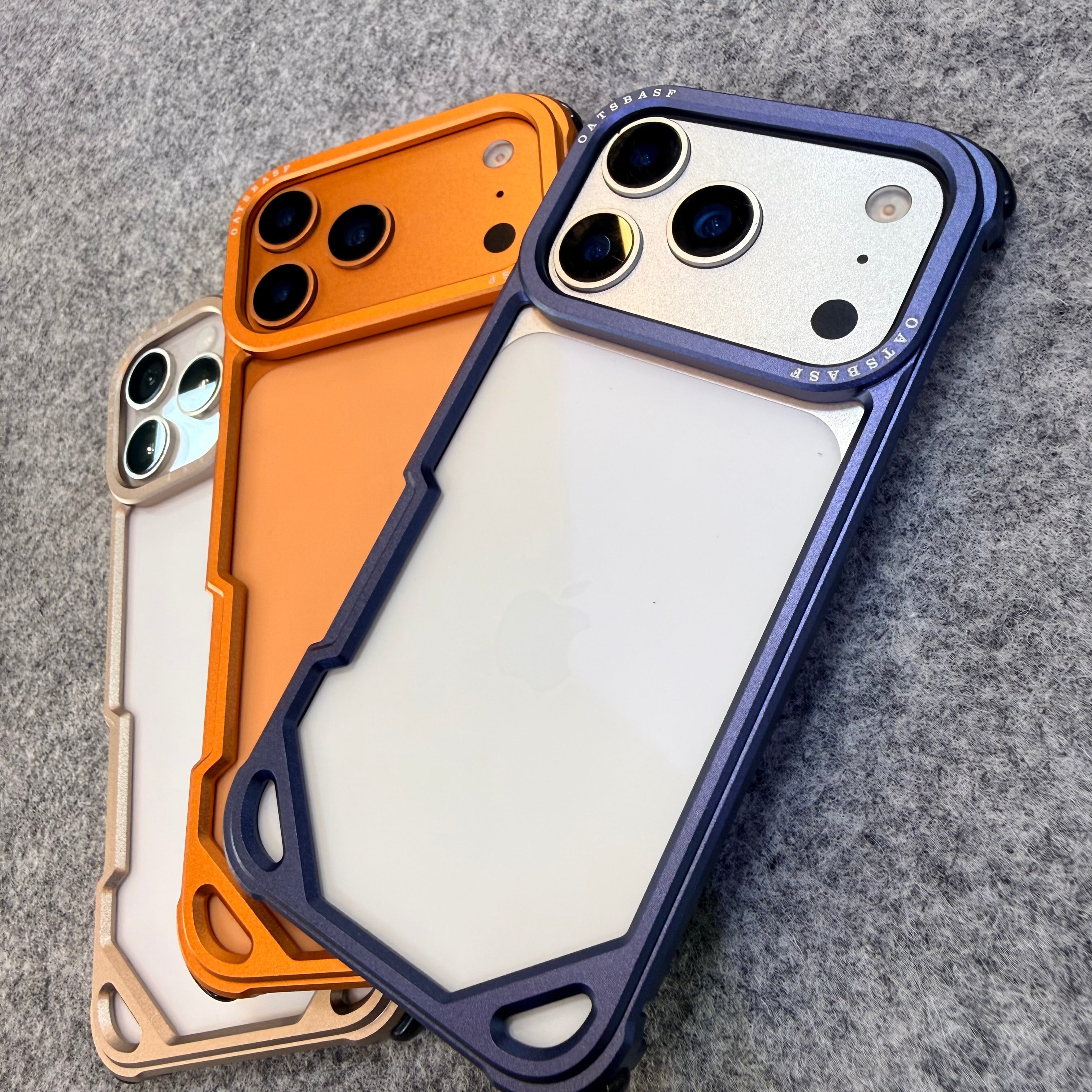 Metal Bumper Air Cushion Shockproof Case  (Matte Back | Military Grade Protection)