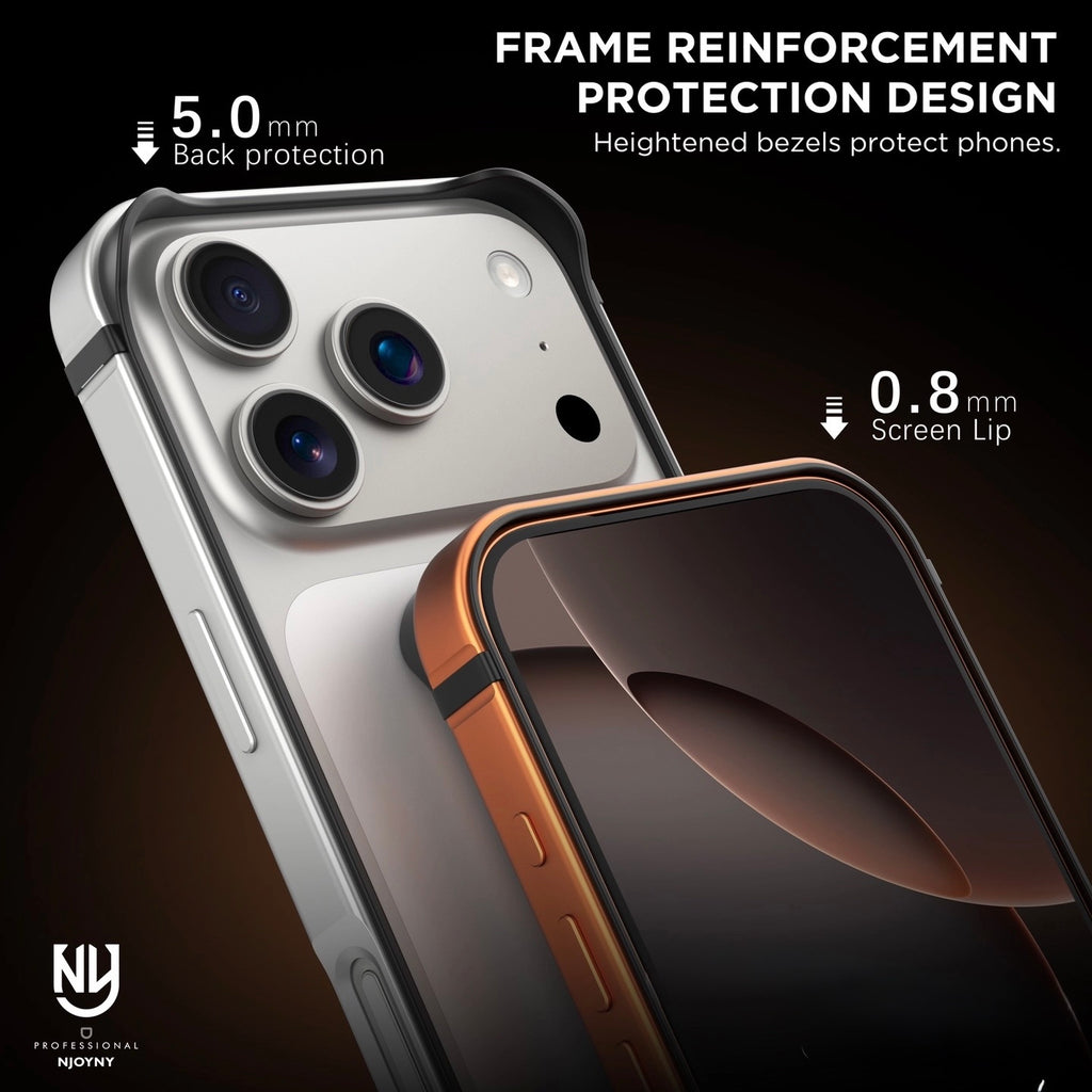 IM NJOYNY Dual-Layer Bumper Case for iPhone 17 series | Metal & TPU Frame Protection