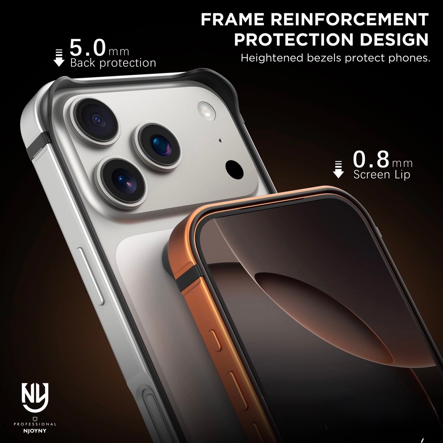 IM NJOYNY Dual-Layer Bumper Case for iPhone 17 series | Metal & TPU Frame Protection