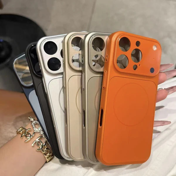 Premium iPhone 17 Pro Converter Case | MagSafe Compatible | Metallic Finish