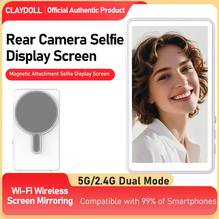 Screen mirroring device for shoot with back camera