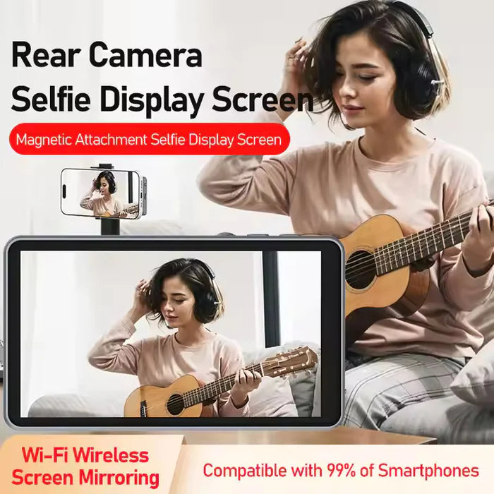 Screen mirroring device for shoot with back camera