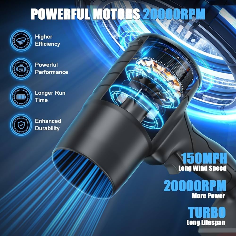 Powerful 20,000 RPM blower