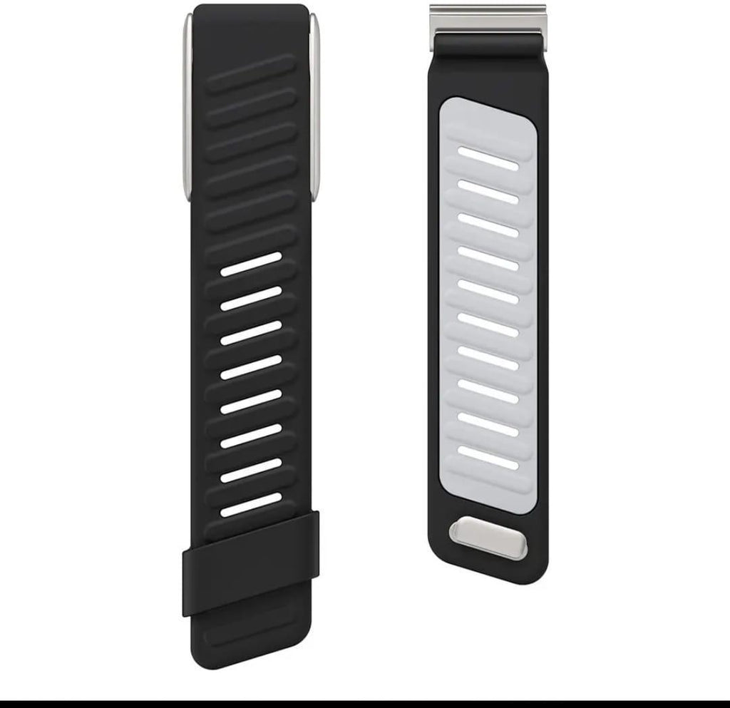 Silicone Sport Strap for Whoop 5.0 – Breathable Sweatproof Replacement Band with Metal Lock (Black & Grey)