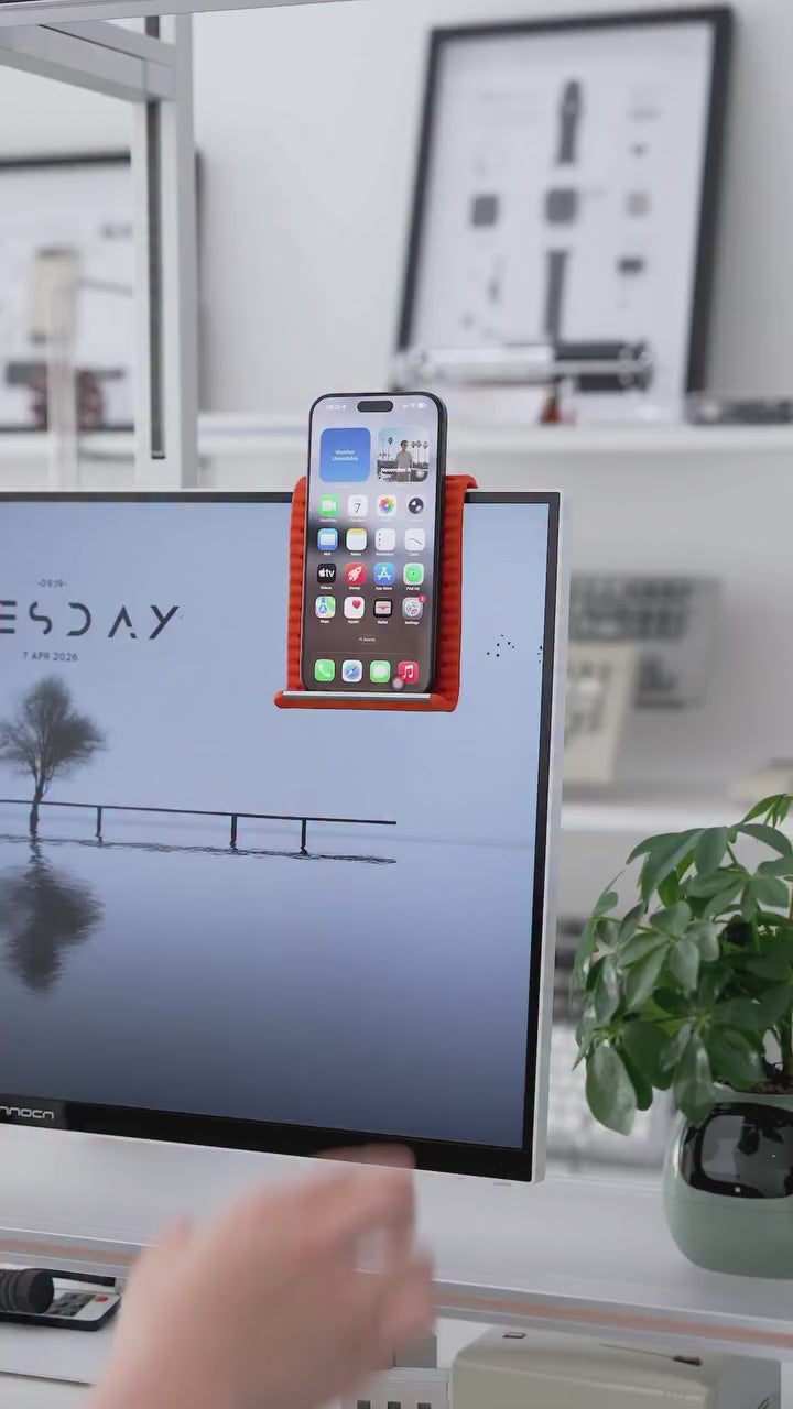 Foldable Silicone Phone Stand for Monitor & Desk | Multifunction Mobile Holder